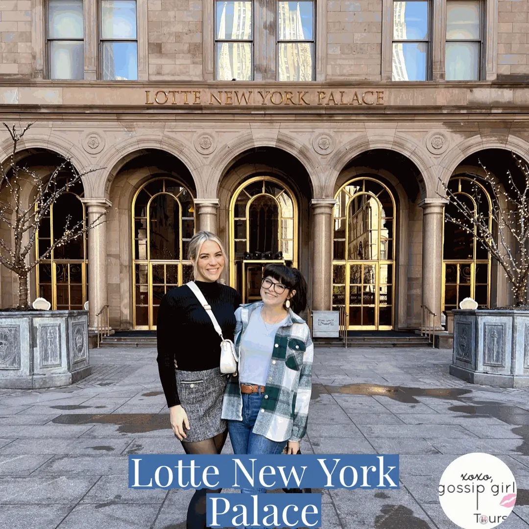 Lotte New York Palace courtyard with Christmas tree decorations